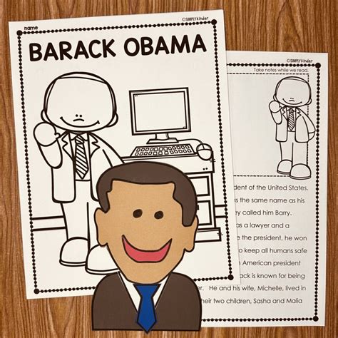 Barack Obama Craft and Reports - Simply Kinder Plus