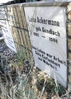 Luise Gundlach Ackermann M Morial Find A Grave