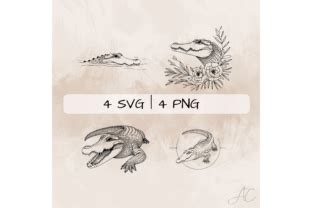 Delicate Alligator SVG Bundle Graphic By ArtistiC Ortex Creative Fabrica