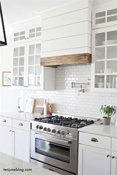 Ten June Farmhouse Shiplap Kitchen Vent Hood