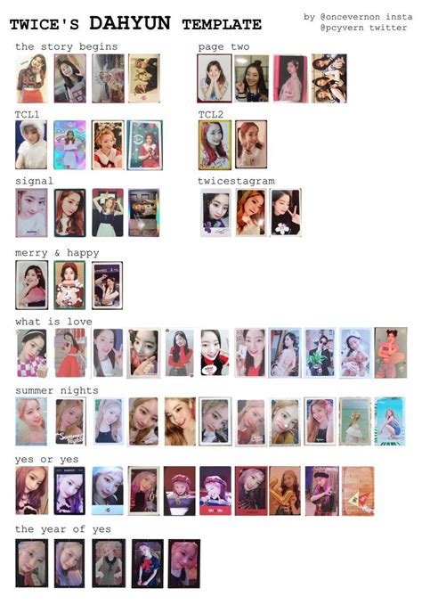 Twice Ready To Be Photocard Template Printable Calendars At A Glance