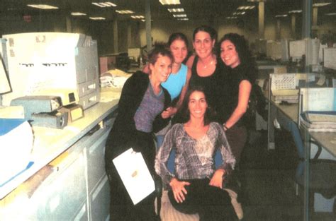 Photo of 5 Cantor Fitzgerald Employees a few weeks before 9/11. The blonde woman (Lauren) and ...