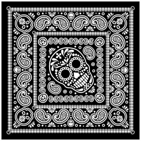 Bandana Sch Del Und Paisley Premium Vektor