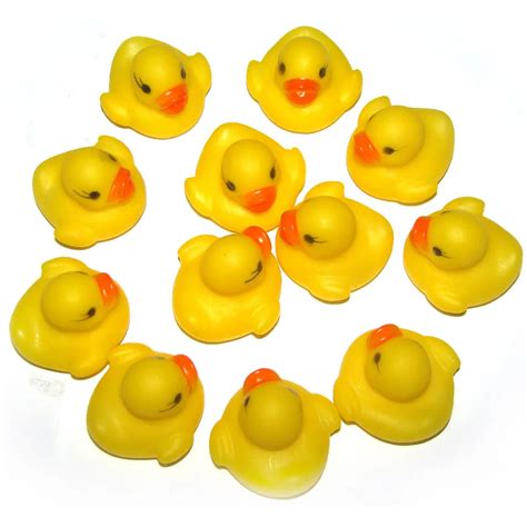 Ducks wholesale 12pcs / lot plastic swimming duck/ mini yellow duck/ small duck toys sound-in ...