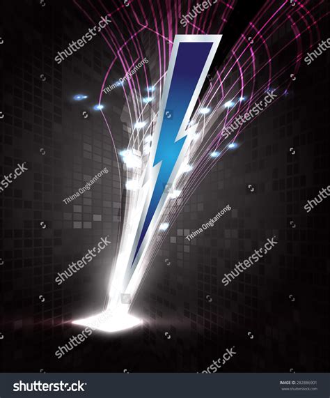 Illustration Sparkling Lightning Bolt Electric Effect Stock Vector