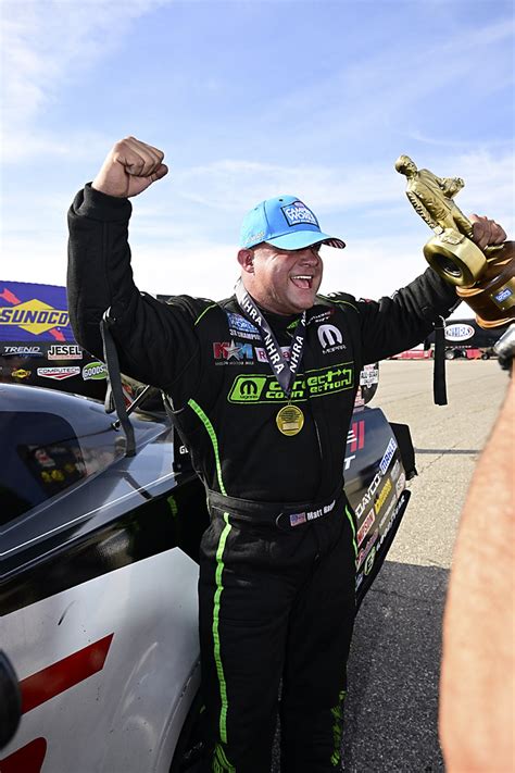 HAGAN BROWN GLENN RACE TO WINS AT NHRA FOUR WIDE NATIONALS TONY