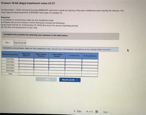 Solved Problem A Algo Installment Notes Lo C On Chegg