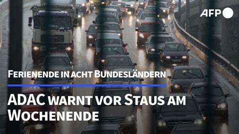 ADAC warnt vor Staus am Wochenende Ferienende in acht Bundesländern