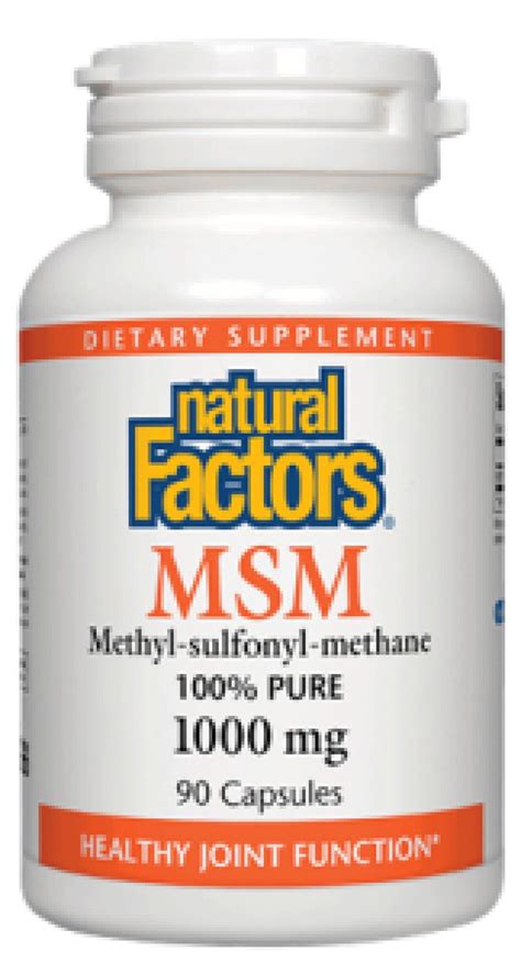 Natural Factors Msm 1000mg 180 Capsule Healthy Planet Shopping