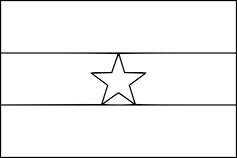 Ghana Flag Coloring Page Coloring Pages