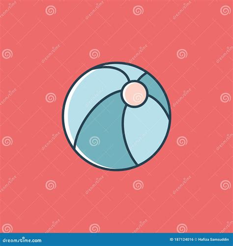 Beachball Vector Illustration Decorative Design Stock Vector