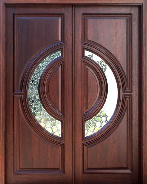 Elegant Mahogany And Glass Arch Double Front Door Home Design Hawk Haven