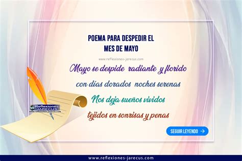 Poema Para Despedir El Mes De Mayo