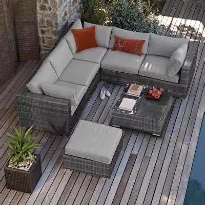 Buy Maze Rattan - London Rattan Corner Sofa Set - Grey from our Rattan ...