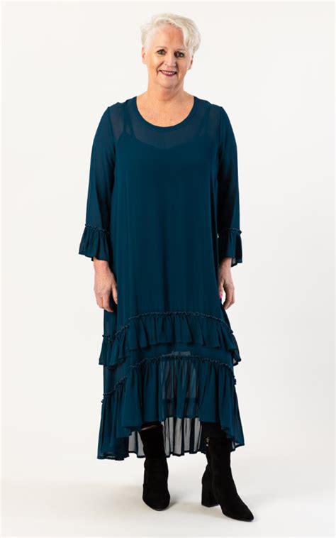 Frill Dress – Zebrano | Designer Clothing NZ