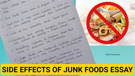 Harmful Effects Of Junk Food Essay In English 10 Lines On Junk Food