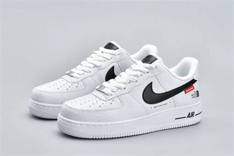 The North Face X Supreme X Nike Air Force Low In White For Sale