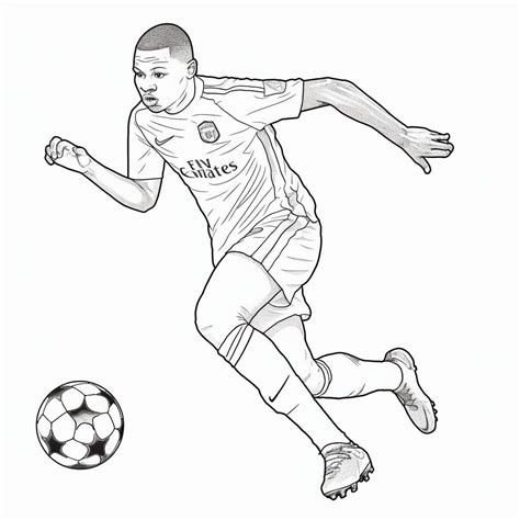 Kylian Mbappé Para Colorear