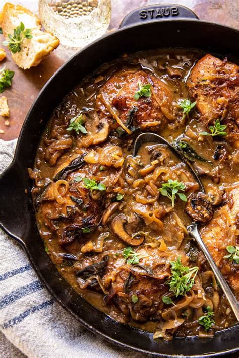 Cider Braised Chicken With Caramelized Onions Half Baked Harvest