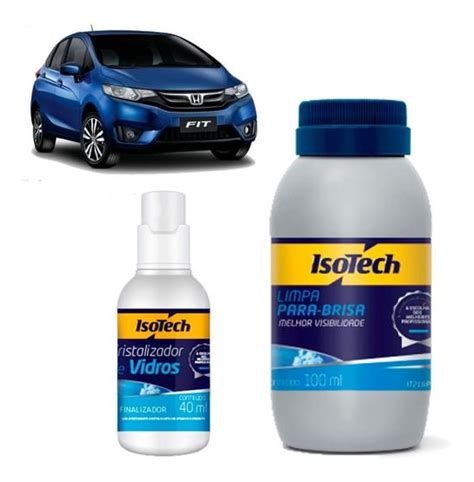 Kit Cristalizador De Vidro E Shampoo Limpa Para Brisas Auto Isotech