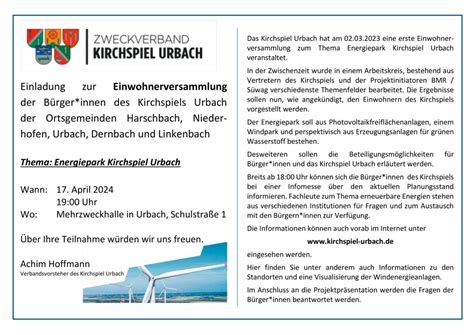 Erneuerbare Energien Zweckverband Kirchspiel Urbach