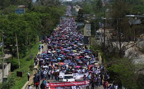 Marcha Maestros Oaxaca Dia Oaxaca