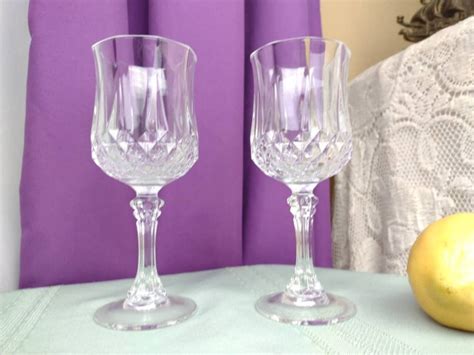 Longchamp Wine Glass By Cristal D Arques Durand Lead Etsy