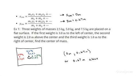 How To Find The Center Of Mass Of Multiple Objects On A 2d Plane Physics