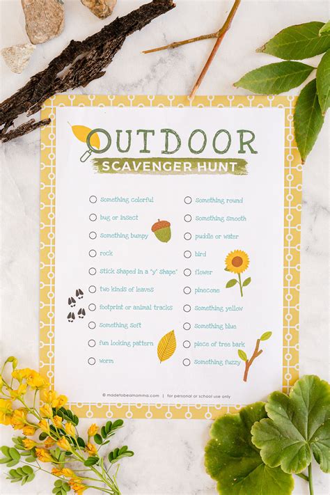 Garden Scavenger Hunt For Kids Free Printable