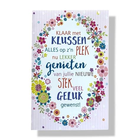 Een Nieuwe Woning Wenskaart Veel Geluk X Cm Cards Crafts