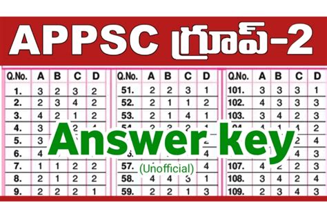 Appsc Group Answer Key