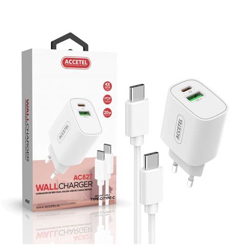 Ac Cargador Carga R Pida De Pared Dual Salida Usb C Usb A Qc Pd