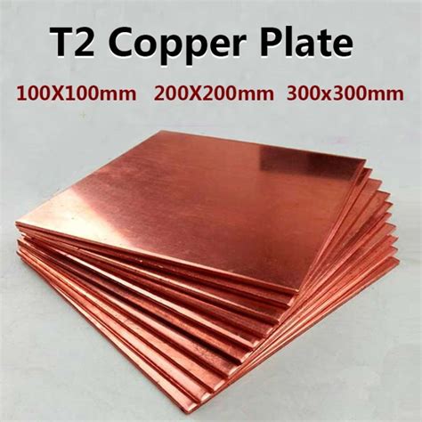 99 9 Copper Sheet T2 Copper Plate Pure Copper Cu Metal 100 100mm 200