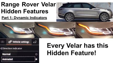 Range Rover Velar Hidden Features Part 1 Dynamic Turn Indicators Youtube