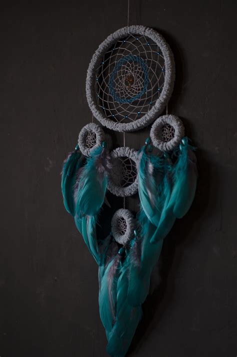 Turquoise Dream Catcher Teal Bedroom Decor Etsy