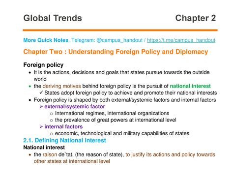 Global Trend Chapter 2 Shortnote Global Trends Chapter 2 More Quick