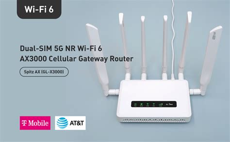 GL INet GL X3000 Spitz AX 5G NR AX3000 Cellular Gateway Router Wi FI