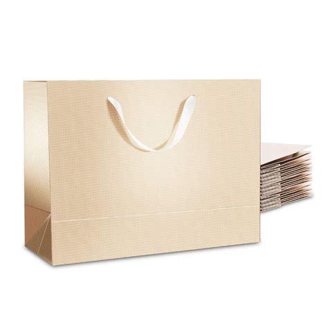 Buy Packqueenpackqueen 12 Extra Large T Bags 16x6x12 Inches Glossy Champagne Gold T Bags