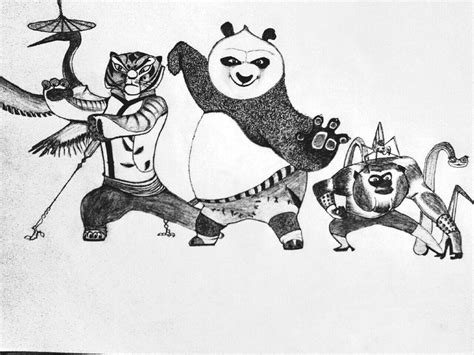 Kung Fu Panda Cartoon Drawing