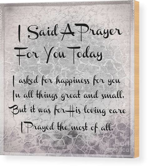 I Said A Prayer For You Today Poem Printable