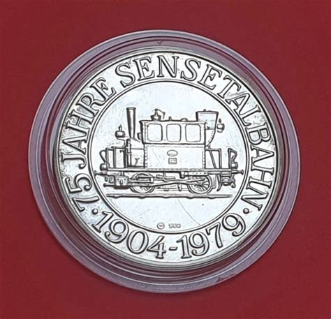 Silbermedaille 75 Jahre Sensetalbahn 1904 1979 Kaufen Auf Ricardo