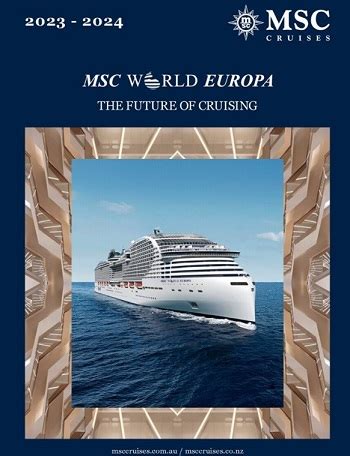 2023 2024 MSC World Europa Brochure Release