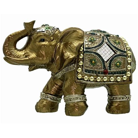 Feng Shui Trunk Up Lucky Elephant Statue Figurine Decoration For Wealth Luck