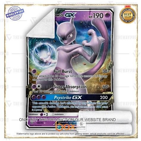 Mewtwo Gx Pokemon Blanket Express Your Unique Style With Boxboxshirt