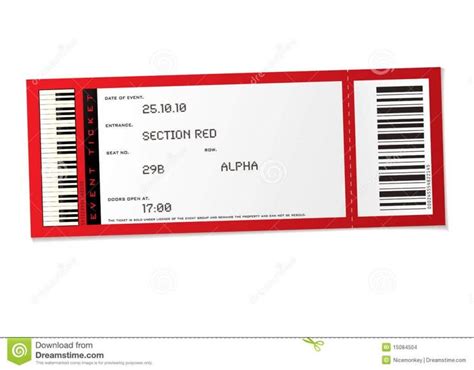 Blank Concert Ticket Template