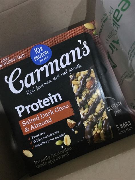 Carman S Gourmet Protein Bar Salted Dark Choc Almond Pack G