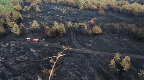 En Images Lincendie En Forêt De Brocéliande A Laissé 400 Hectares De