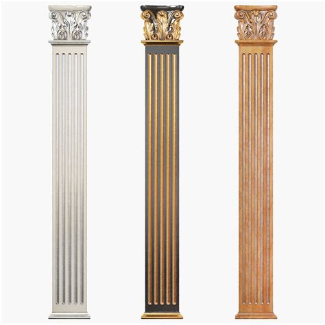 Classic pilaster 01 3D model | CGTrader