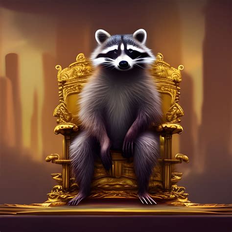 King Of Chonky Raccoons Ai Generated Artwork Nightcafe Creator