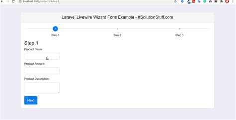 Laravel Livewire Wizard Multi Step Form Tutorial Itsolutionstuff